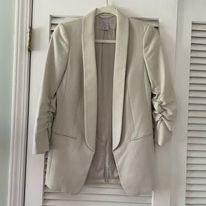 H&M Blazer with ruched sleeves